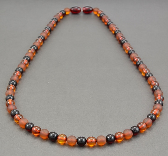 Stunning Men's Beaded Necklace Handmade of Amazing Amber.