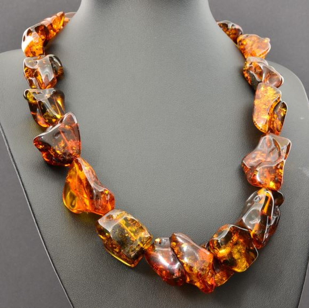 Baltic Amber Necklace made of free form amber beads – More Polish Pottery