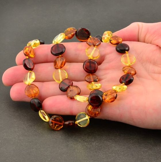 Women's Amber Beaded Necklace made with high quality Natural Amber beads