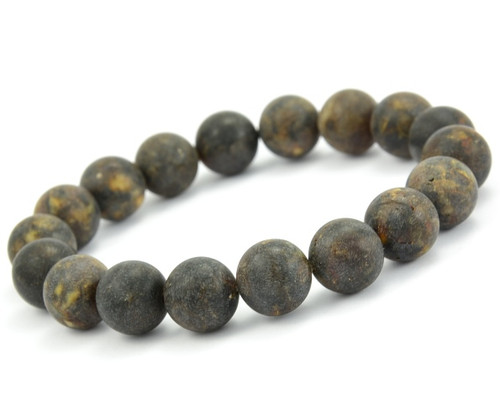 Mens Amber Beaded Bracelet