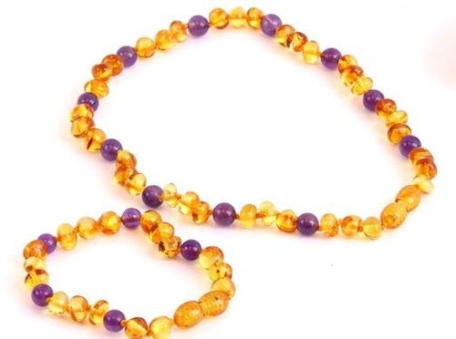 12.5in) The Art of Cure Original Baltic Amber Teething Necklace- (Mos