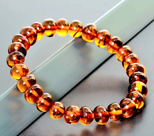 Amber Beaded Bracelet