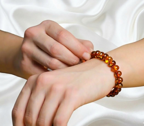 Amber Beaded Bracelet