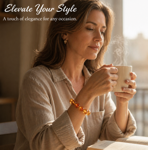 Amber Beaded Bracelet