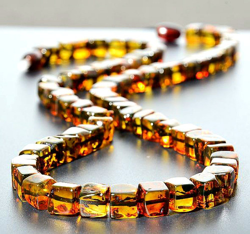 Amber Beaded Necklace 