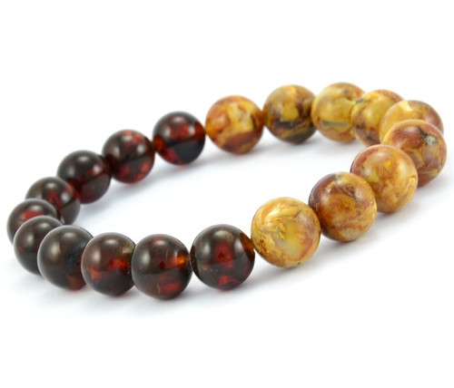 Mens Amber Beaded Bracelet