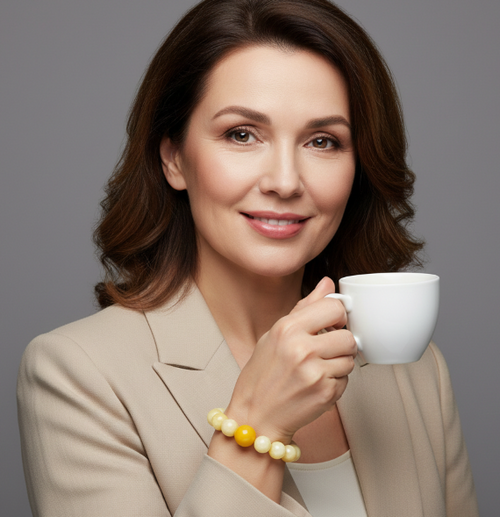 Amber Beaded Bracelet