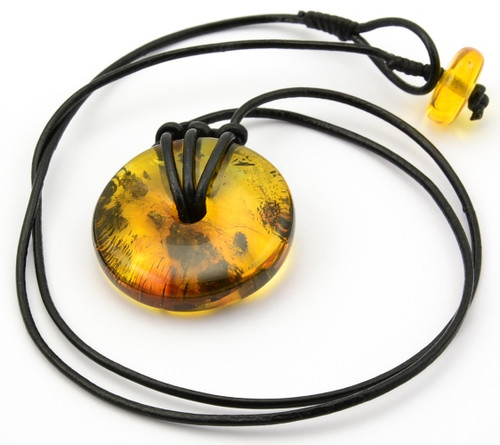 Amber Donut Pendant 