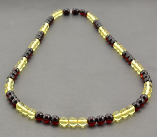 Mens Amber Beaded Necklace