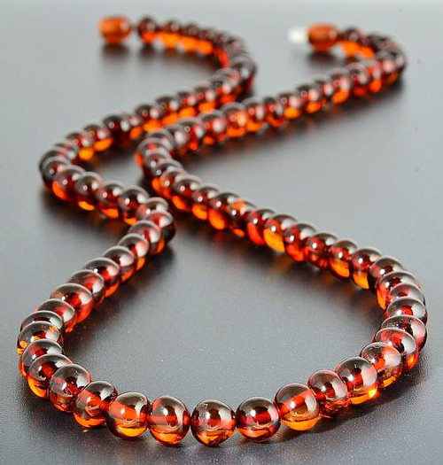 Amber Beaded Necklace 