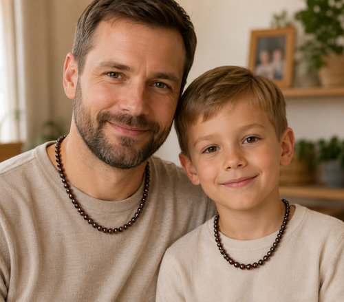 Dad and Son Matching Amber Necklaces