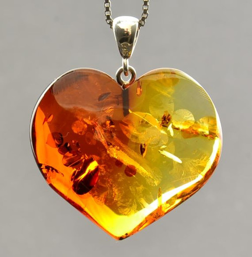 Baltic Amber Heart Pendant