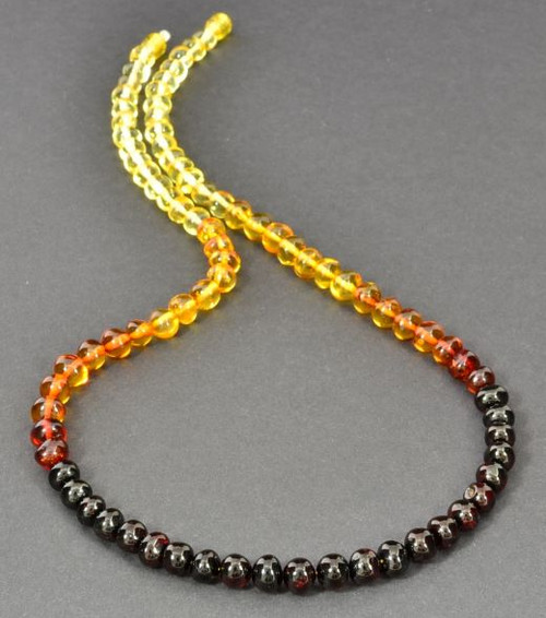 Rainbow Amber Beaded Necklace