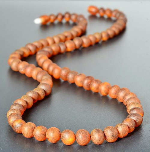 Mens Amber Beaded Necklace