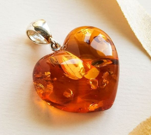 Baltic Amber Heart Pendant