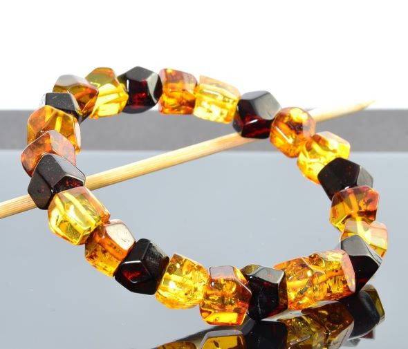 Mens Amber Beaded Bracelet