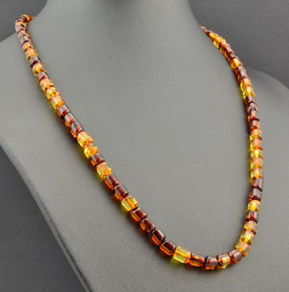 Mens Amber Beaded Necklace