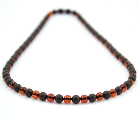 Mens Amber Beaded Necklace