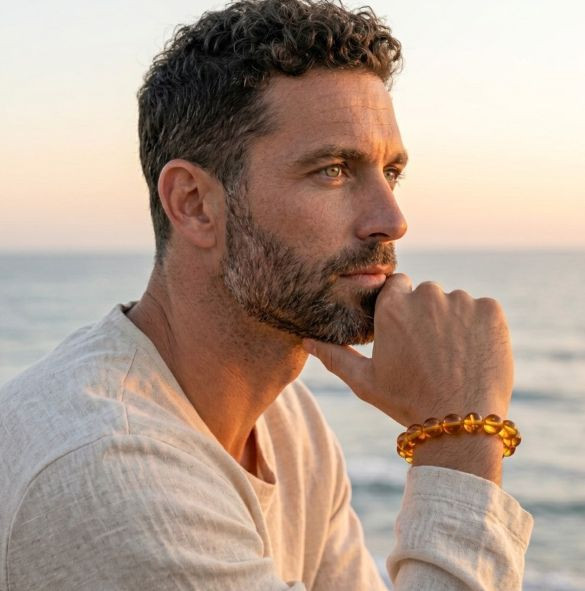 Mens Amber Bracelet
