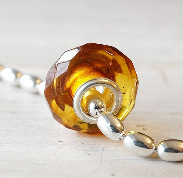 Amber Charm Bead