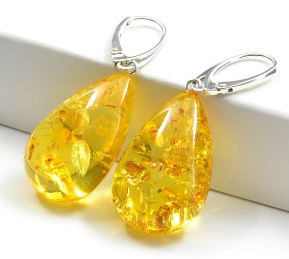 Large Amber Earrings