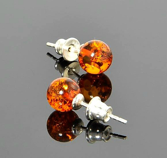 Amber Stud Earrings
