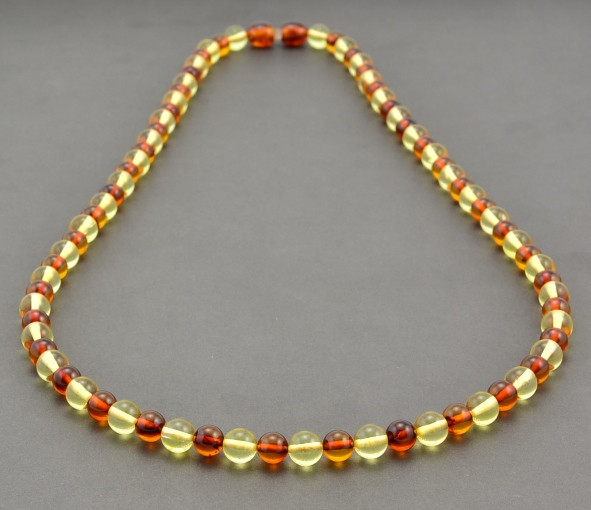 Mens Amber Beaded Necklace
