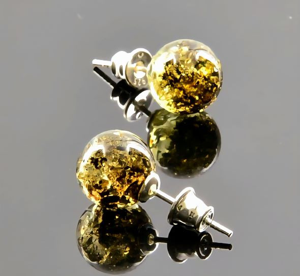 Amber Stud Earrings