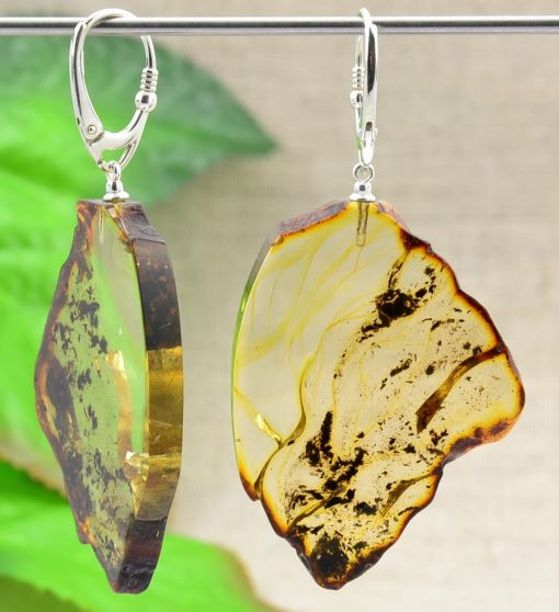 Amber Slice Earrings