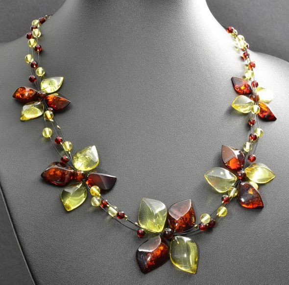 Amber Flower Necklace