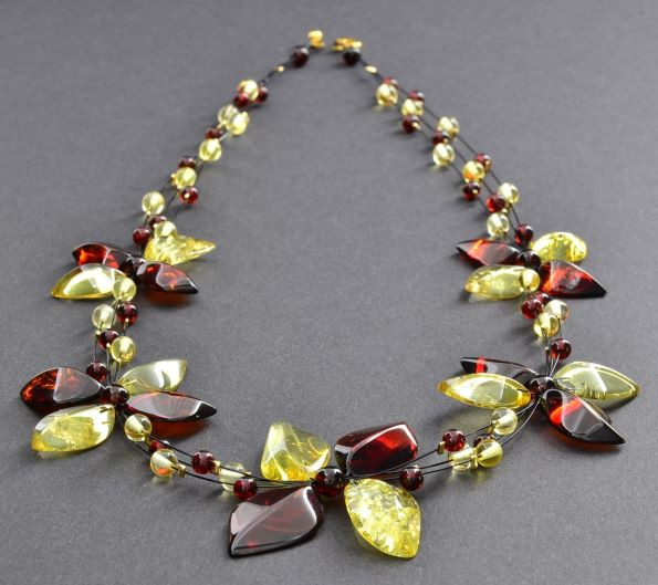 Amber Flower Necklace