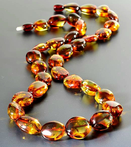 Amber Beaded Necklace 