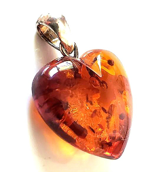 Amber Heart Pendant