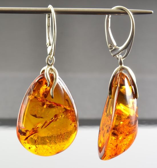 Amber Teardrop Earrings 