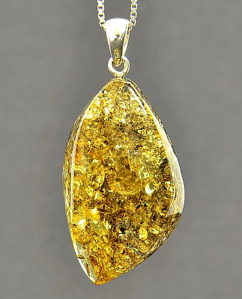 Green Amber Pendant
