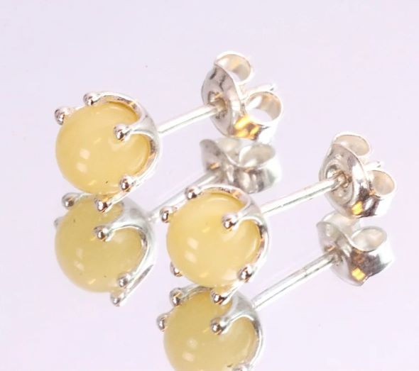 Amber Stud Earrings