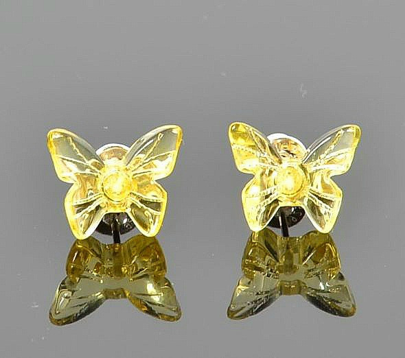 Amber Butterfly Stud Earrings
