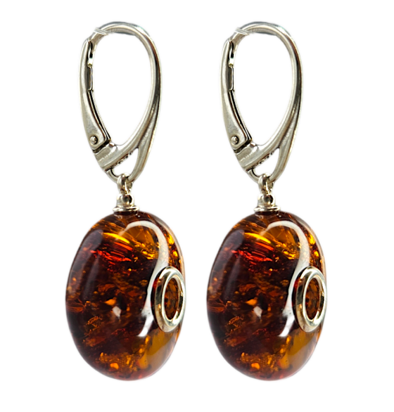 Amber Donut Earrings 