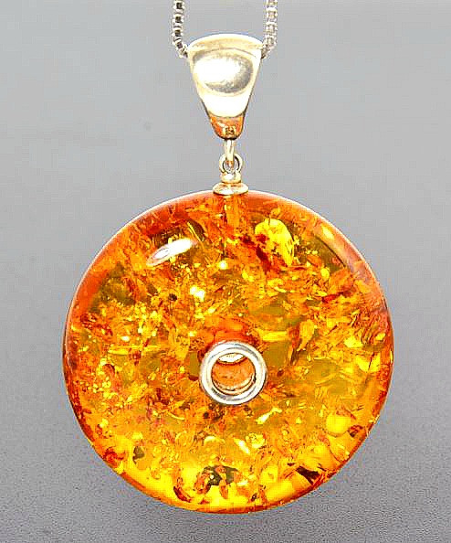 Amber Donut Pendant