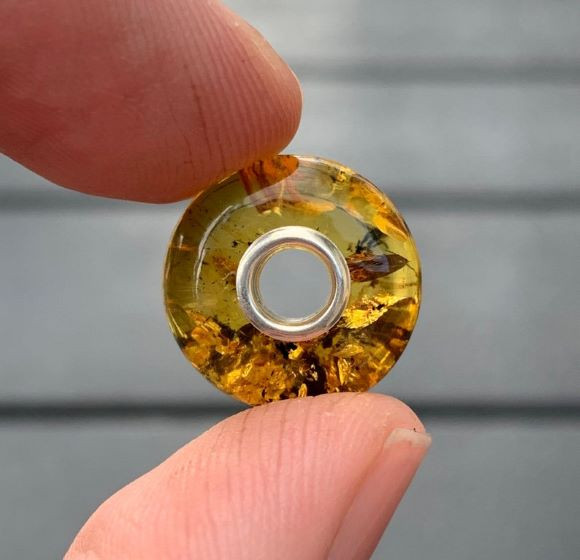 Amber Charm Bead 