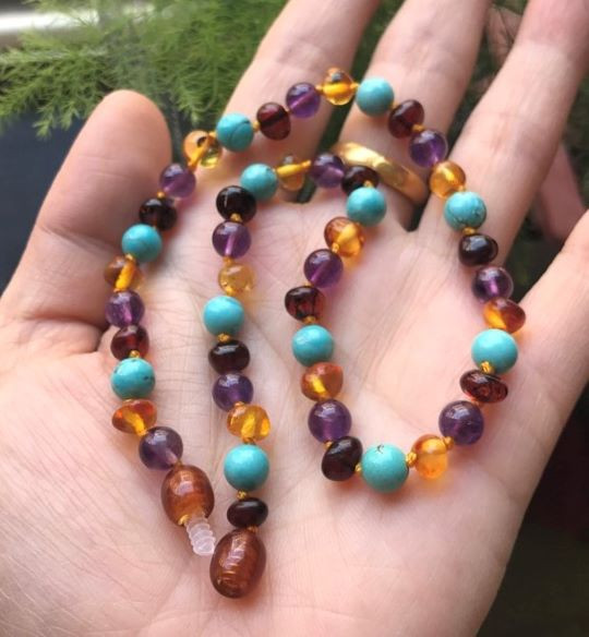 amber teething necklace