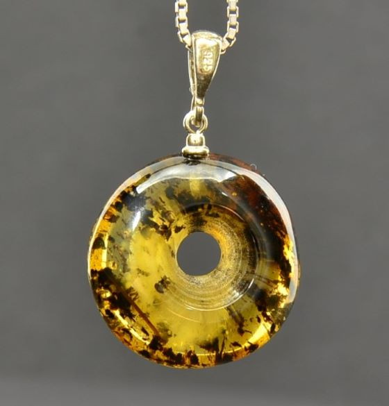 Amber Donut Pendant