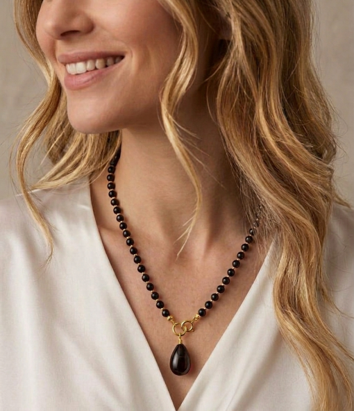 Amber Pendant Necklace