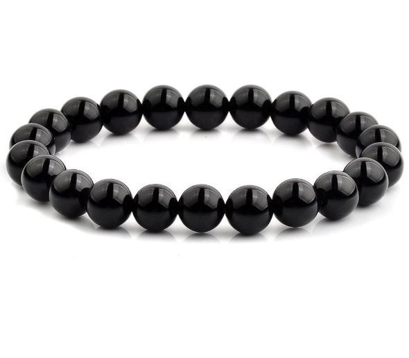 Mens Amber Beaded Bracelet