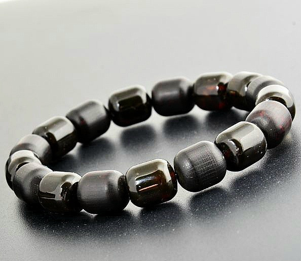 Mens Amber Beaded Bracelet