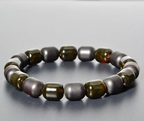 Mens Amber Beaded Bracelet
