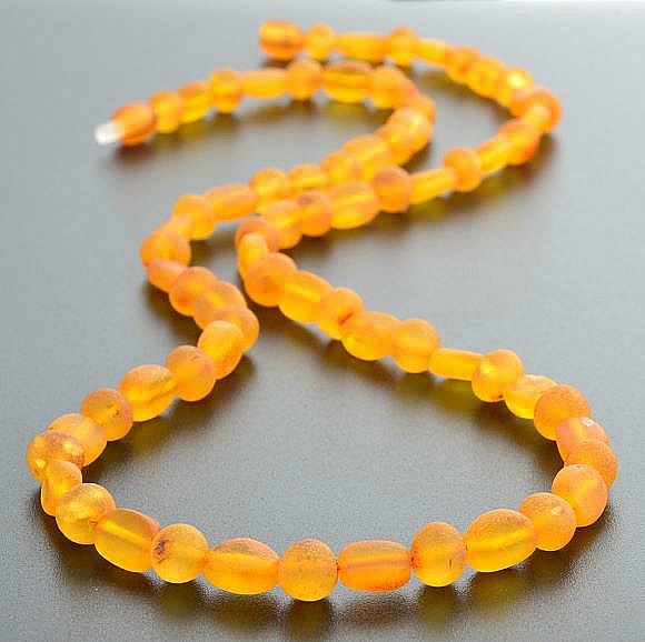 Mens Amber Beaded Necklace