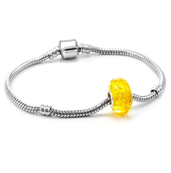 Amber Charm Bead