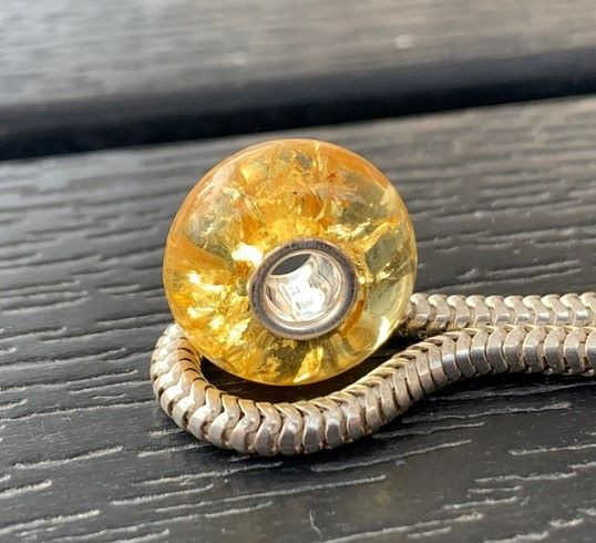 Amber Charm Bead
