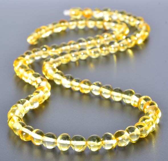 Mens Amber Beaded Necklace